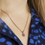 Gold Plated June Light Amethyst Birthstone Necklace, thumbnail 2 of 6