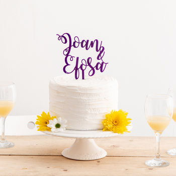 Personalised Two Words Or Name Cake Topper, 2 of 5