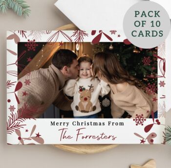 Personalised Photo Pack Of 10 Christmas Cards, 2 of 5