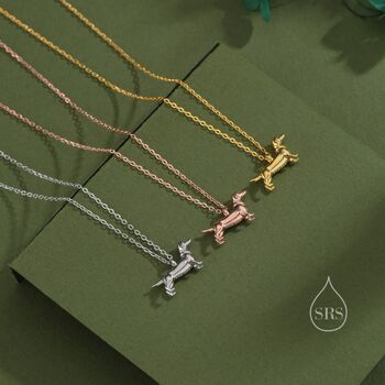 Sausage Dog Pendant Necklace In Sterling Silver, 2 of 12