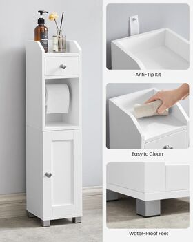 Small Bathroom Cabinet Toilet Storage Organizer, 4 of 9