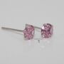 Sterling Silver Birthstone Stud Earrings For Her October Birthstone Earrings Gift, thumbnail 5 of 7