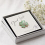 Four Leaf Clover Lucky Enamel Pin, thumbnail 2 of 12