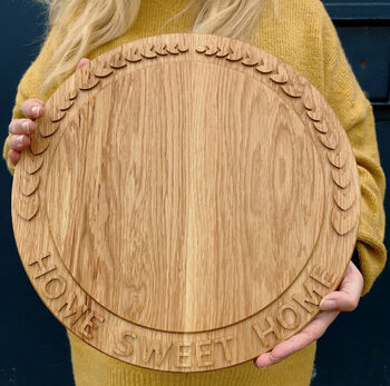 Large Personalised Round Wooden Chopping Board, 3 of 3