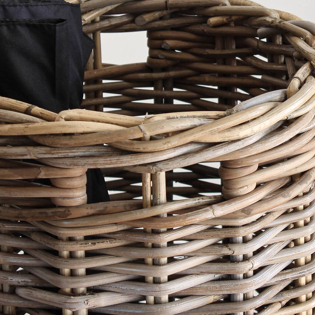 rattan round umbrella basket by marquis & dawe