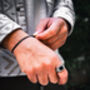 Gold Vintage Black Gemstone Signet Ring For Men, thumbnail 7 of 12
