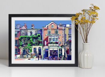 The Cricketers, Richmond, South West London Illustration Art Print, 3 of 3