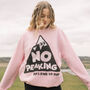No Peaking Women's Slogan Sweatshirt, thumbnail 1 of 5