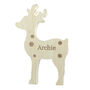 Personalised Name Wooden Reindeer Decoration, thumbnail 4 of 4
