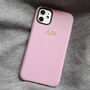 Pink Faux Leather Embossed Personalised Phone Case, thumbnail 5 of 11