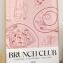 Brunch Club Print Kitchen Wall Art, thumbnail 8 of 8