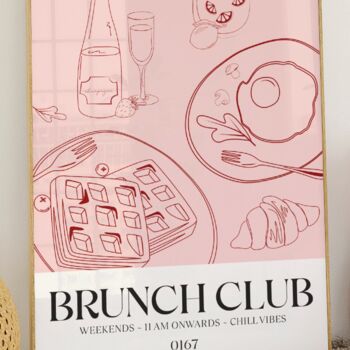 Brunch Club Print Kitchen Wall Art, 8 of 8