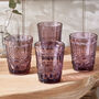 Set Of Four Rose Quartz Glass Tumblers, thumbnail 1 of 8