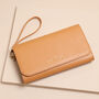 Vegan Leather Clutch Bag In Tan, thumbnail 1 of 2