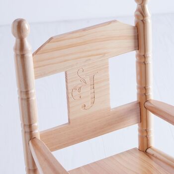 Personalised Traditional Wooden Rocking Chair 3y+, 3 of 3