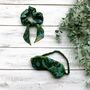 Tropical Silk Eye Mask And Bow Scrunchie Gift Set, thumbnail 1 of 3