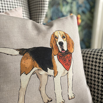 Beagle Feature Cushion, 2 of 6