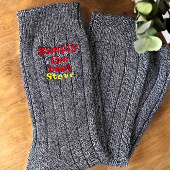 Men’s Personalised Thick Warm Fun Bamboo Socks Gift, 3 of 8