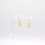 Gold Plated Clear Cubic Zirconia Rectangle Earring And Necklace Set, thumbnail 3 of 9