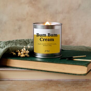 Bum Bum Cream Crackle Wick Candle For Summer Holiday Inspired Candle, 2 of 7