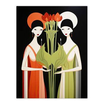 For The Love Of Veggies Vegan Ladies Wall Art Print, 6 of 6