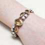 Citrine And Pearl Gemstone Bracelet In Sterling Silver, thumbnail 1 of 3