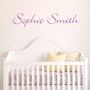 Script Personalised Name Wall Sticker, thumbnail 1 of 4