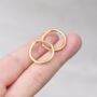Classic Gold Hoop Earrings, thumbnail 1 of 7