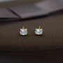 Oval Clear Cz Stud Earrings Sterling Silver, thumbnail 5 of 11