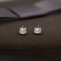 Oval Clear Cz Stud Earrings Sterling Silver, thumbnail 5 of 12