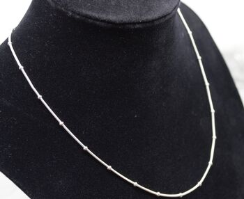 925 Silver Bead Chain Necklace, 2 of 4