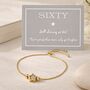 60th Birthday Star Charm Drawstring Bracelet, thumbnail 1 of 7