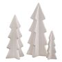White Ceramic Christmas Trees Set Of Three, thumbnail 1 of 2
