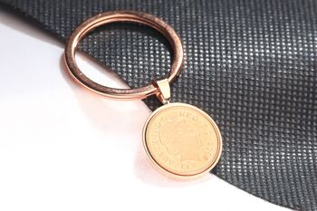 2008 18th Birthday One Penny Coin Keyring Gift, 3 of 5