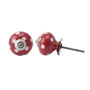 Ceramic Set Of Two Red With White Spot Drawer Pull, thumbnail 1 of 1