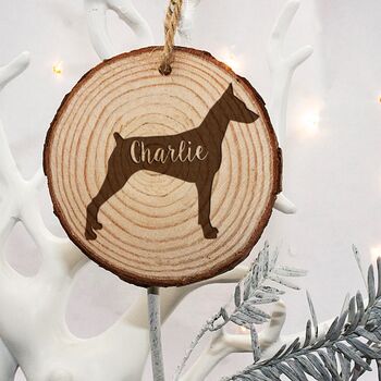 Personalised Dog Silhouette Christmas Tree Decoration, 4 of 8