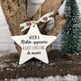 Personalised Christmas Robin Memorial Ceramic Star, thumbnail 2 of 5