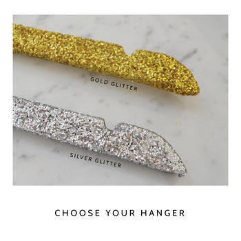 Personalised Glitter Wedding Hanger, 3 of 6