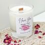 Personalised Valentine's Candle With Wooden Wick, thumbnail 1 of 5