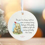 Pooh Bear White Christmas Bump Bauble Ornament Gift, thumbnail 1 of 4