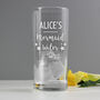 Personalised Mermaid Water Engraved Glass, thumbnail 1 of 4