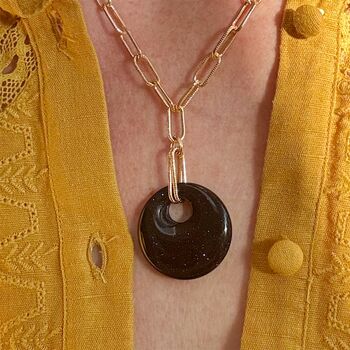 Kirbie Abstract Shape Pendant Necklace With Chain, 5 of 6