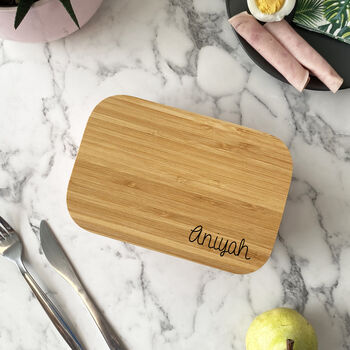 Personalised Bamboo Lunch Box, 3 of 5