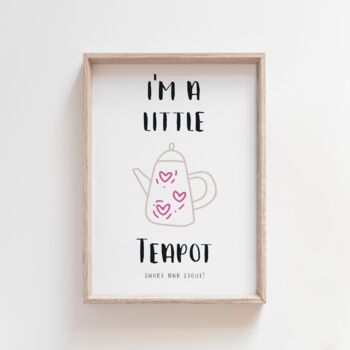 'I'm A Little Teapot' Nursery Rhyme Print, 3 of 5