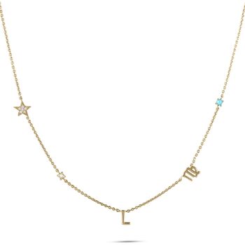 Solid 9k Gold Personalised Charm Necklace, 6 of 7