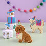 Biscuiteers Hand Iced Party Pups Letterbox Biscuits, thumbnail 2 of 2