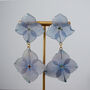 Blue Hydrangea Pressed Flower Stud Earrings, thumbnail 3 of 3