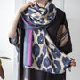 Personalised Cashmere Blend Leopard Scarf, thumbnail 1 of 12