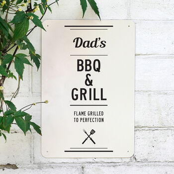 Personalised Bbq And Grill Metal Sign, 6 of 9