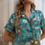 Turquoise Short Satin Pyjama Set, thumbnail 5 of 6